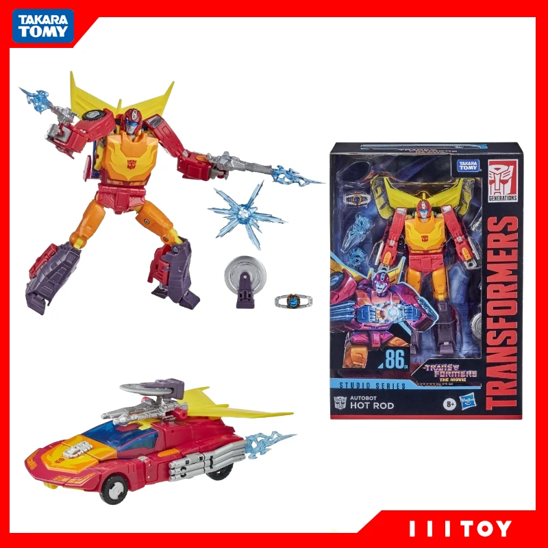 In Stock Transformers Toy Studio Series 86-04 Classe Deluxe The Movevie1986 Autobot Hot Rod Toys Action Figures Hobby Da Collezione