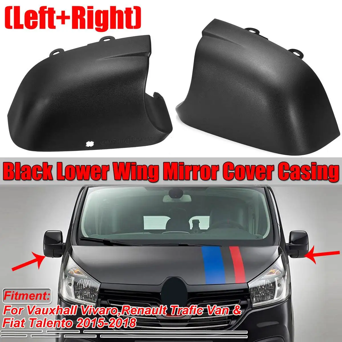 Car Rear View Coperchio Specchietto Retrovisore Inferiore Coperchio Inferiore Per Vauxhall Vivaro Per Renault Trafic Van Per Fiat Talento 2015-2018