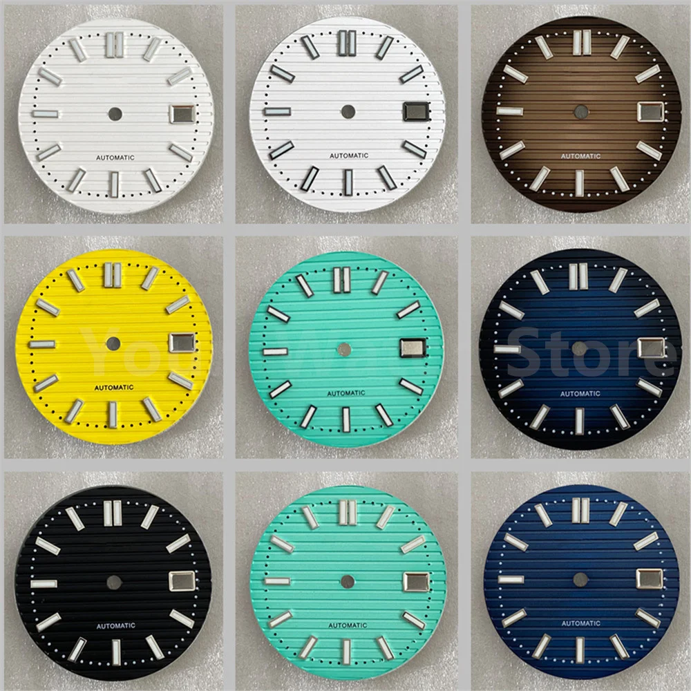 Tiffany Dial Nh35 30.5Mm Orologio Nautilus Dial Nh35 S Logo Dial Green Luminous Nh35 Movement Nh36 Watch Nautilus 41Mm Custodie Per Orologi