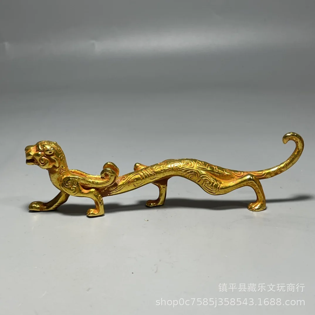 Antique Bronze Ware, Spring And Autumn And Warring States Period,  Tiger Like Design And Wings Added. Pen Holder, Ancient Brush