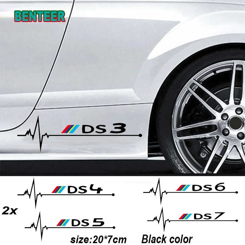 2X Adesivo Carrozzeria Per Citroen Ds Ds3 Ds7 Ds5 Ds4 Ds6 Ds5
