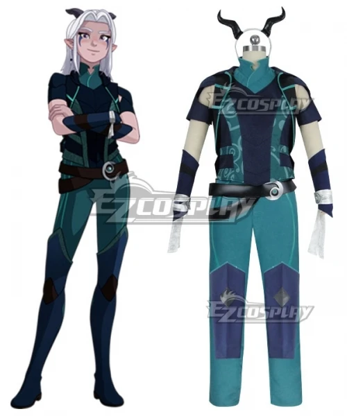 The Dragon Prince Rayla Vest Pants Outfit Halloween Carnival Suit For Adult Christmas Party Suit Cosplay Costume E001