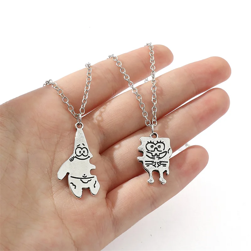 Spongebob Squarepants Patrick Star Collana Boy Girl Coppia Accessori Ins Cartoon Friendship Gift Decorations Jewelry