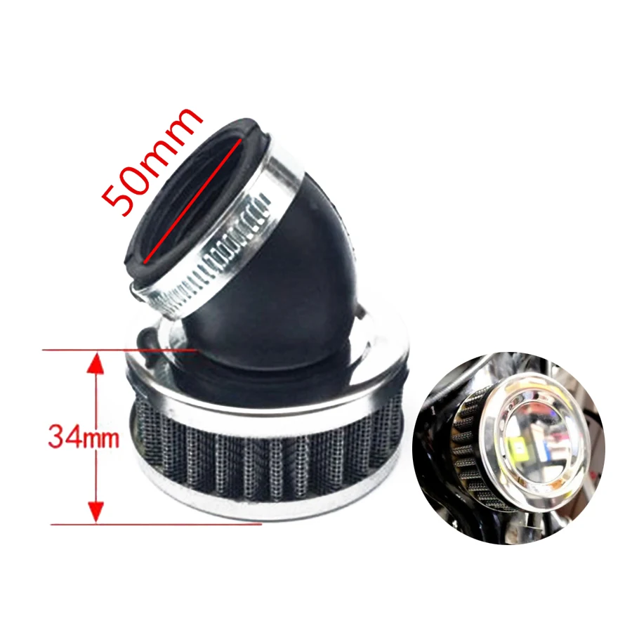 4 Pz/Lotto 50 Millimetri Conici In Acciaio Inox Moto Scooter Atv Filtro Aria Di Aspirazione Cleaner Cleaner