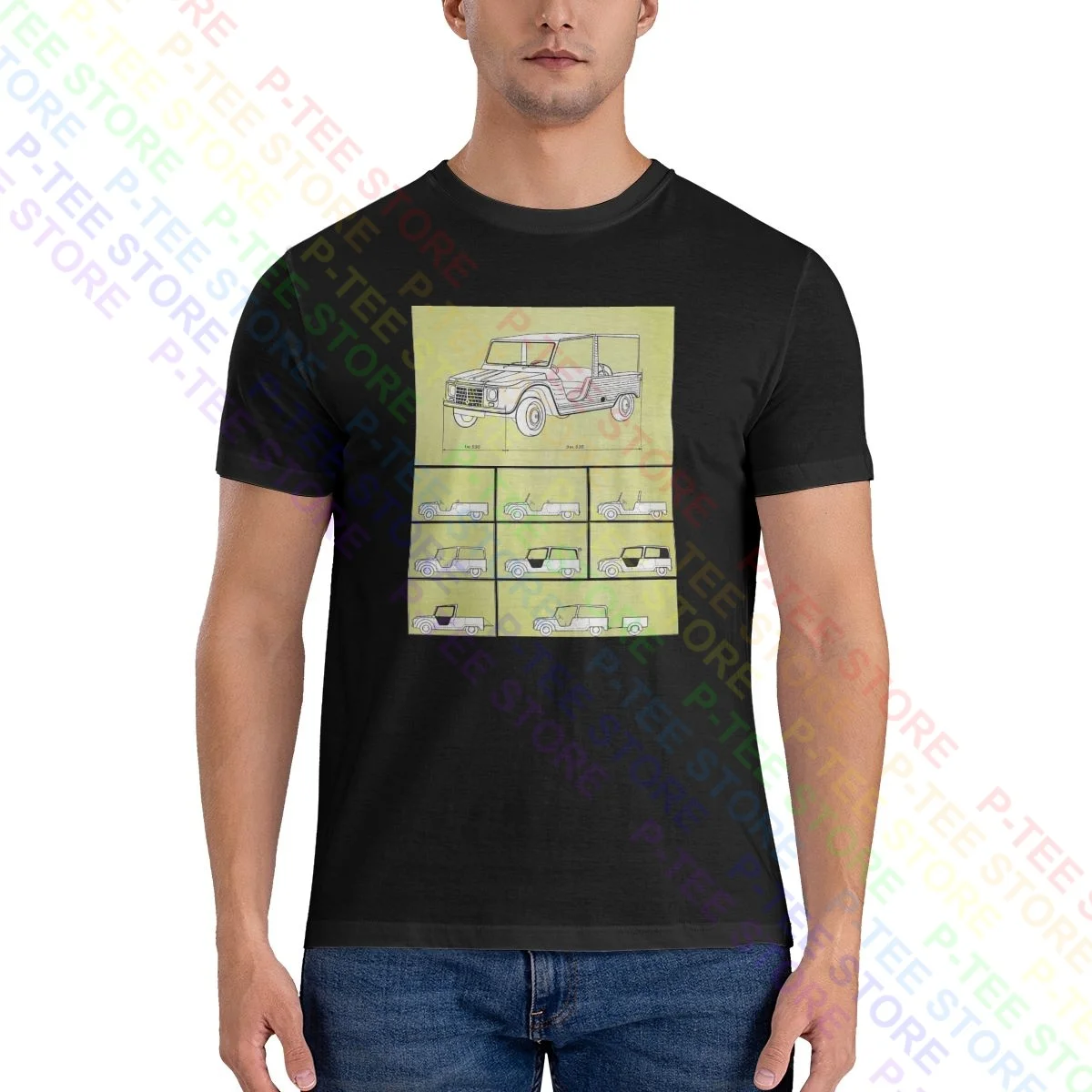 Tributo Citroen Mehari Auto Mito Anni 70-2-Mehari Shirt T-Shirt New Daily Splicing Hot Deals Tee