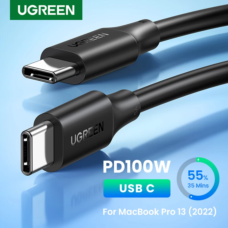 Cavo Ugreen Da Usb C A Usb C Da 100W Per Iphone 15 Macbook Ipad Pro Cavo Di Ricarica Rapida 5A 100W Tipo C Caricabatterie Rapido Cavo Pd Usb C