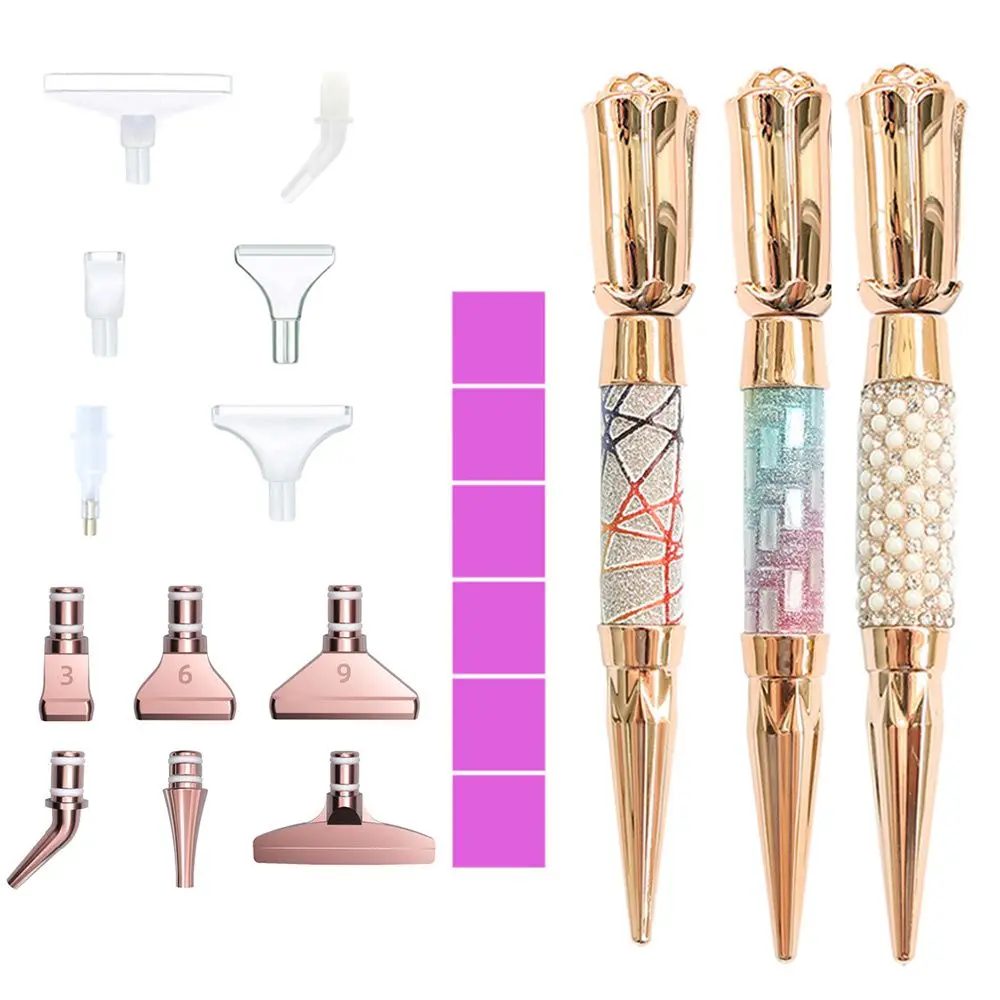 5D Diamond Painting Pen Sparkle Glitter Diamond Point Drill Pens Diy Embroidery Crafts Nail Art Cross Stitch Sewing Accessories