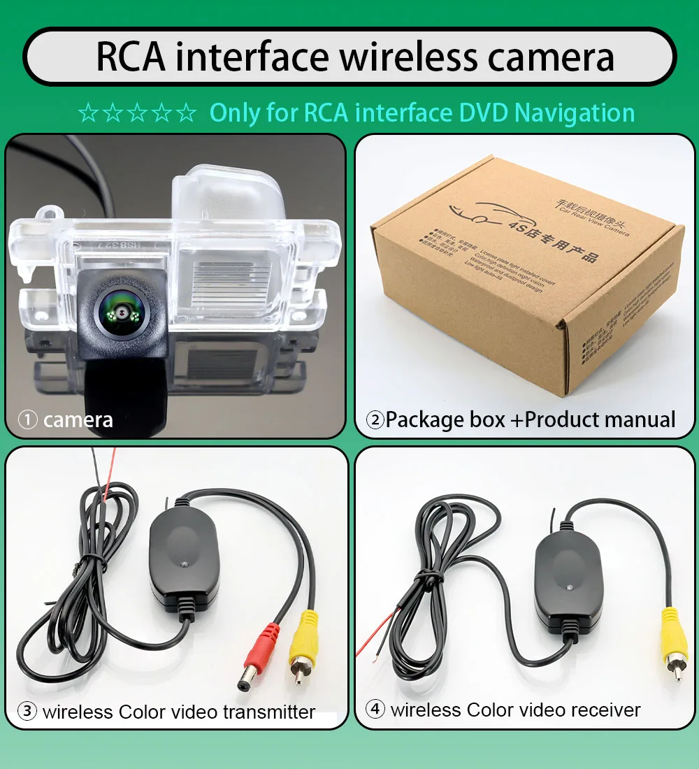 Telecamera Per Retromarcia Per Auto Fisheye Hd Wireless Da 2.4 Ghz Per Mitsubishi Pajero Pinin Tr4 Io America Versione L200 Triton Visione Notturna