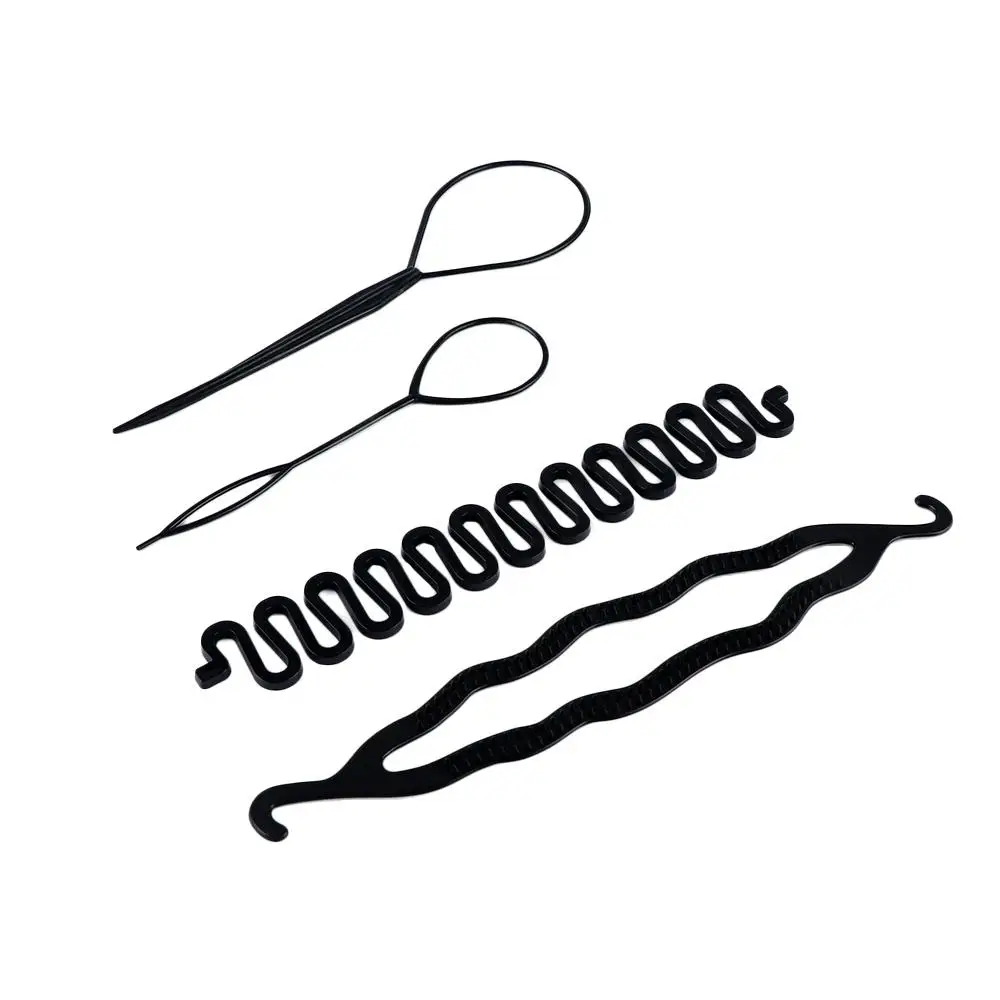 Acconciatura Che Fa Twist Style 4Pcs Barber Maker Tool Intrecciare I Capelli Magic Hair Disk Hair Tool Fermaglio Per Capelli