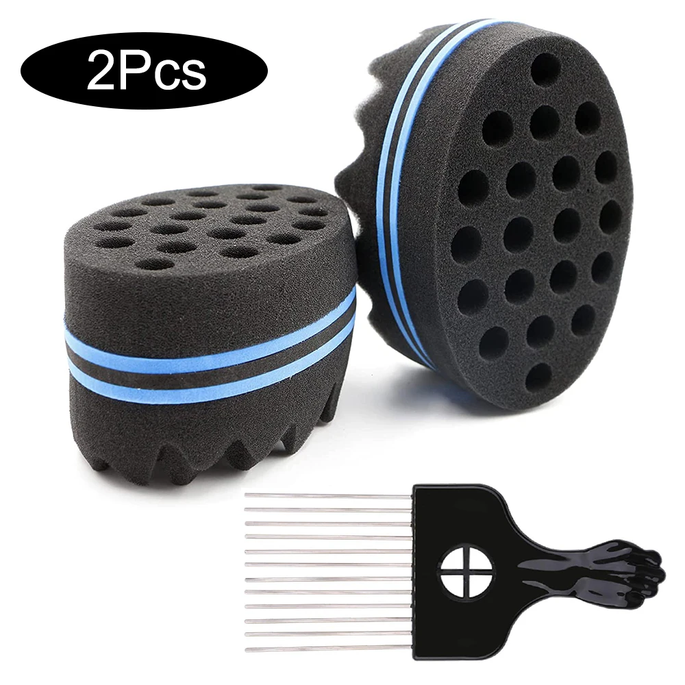 3Pcs Magic Hair Brush Twist Parrucchiere Wire Clip Locking Curl Sponge Brush Hair Coil Hair Care Hair Tool