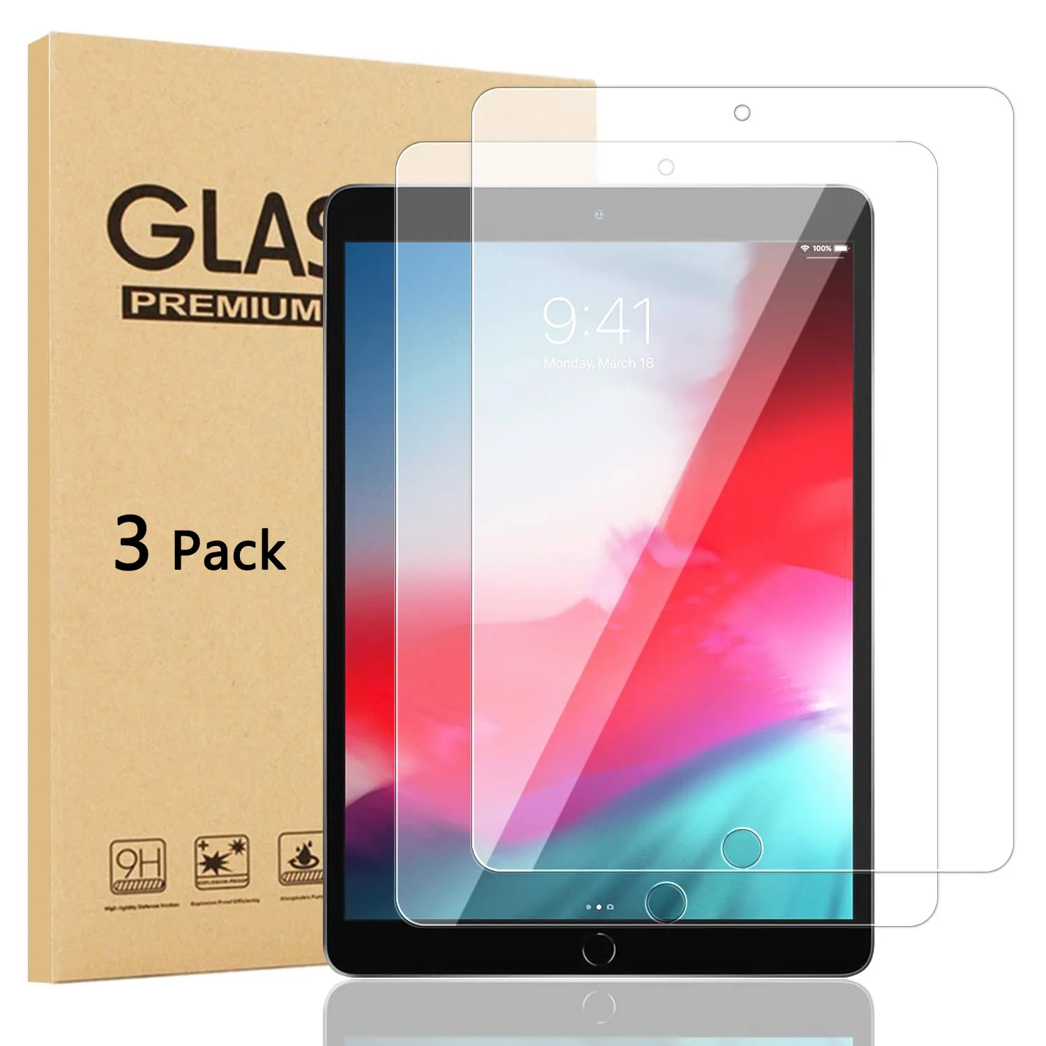 (3 Confezioni) Vetro Temperato Per Apple Ipad Air 3 10.5 2019 3Th Generation Screen Protector Per Ipad Pro 10.5 2017 Tablet Film