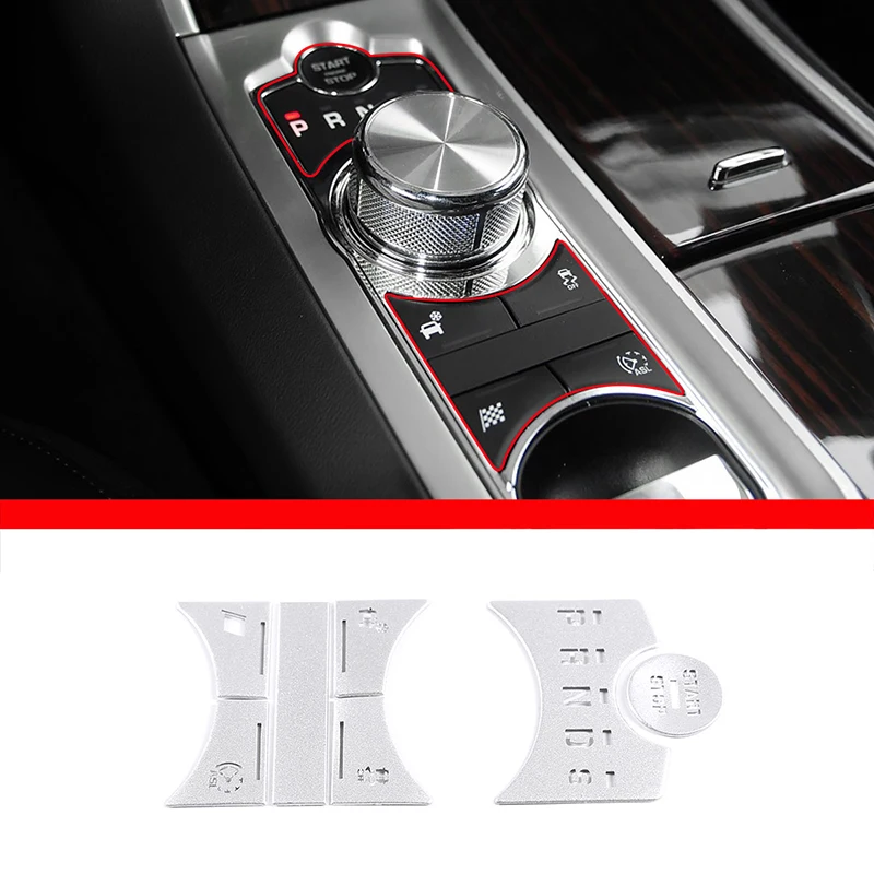 Per 2012-2015 Jaguar Xf Alloy Central Control Gear Button Stickers Accessori Interni Premium Edition