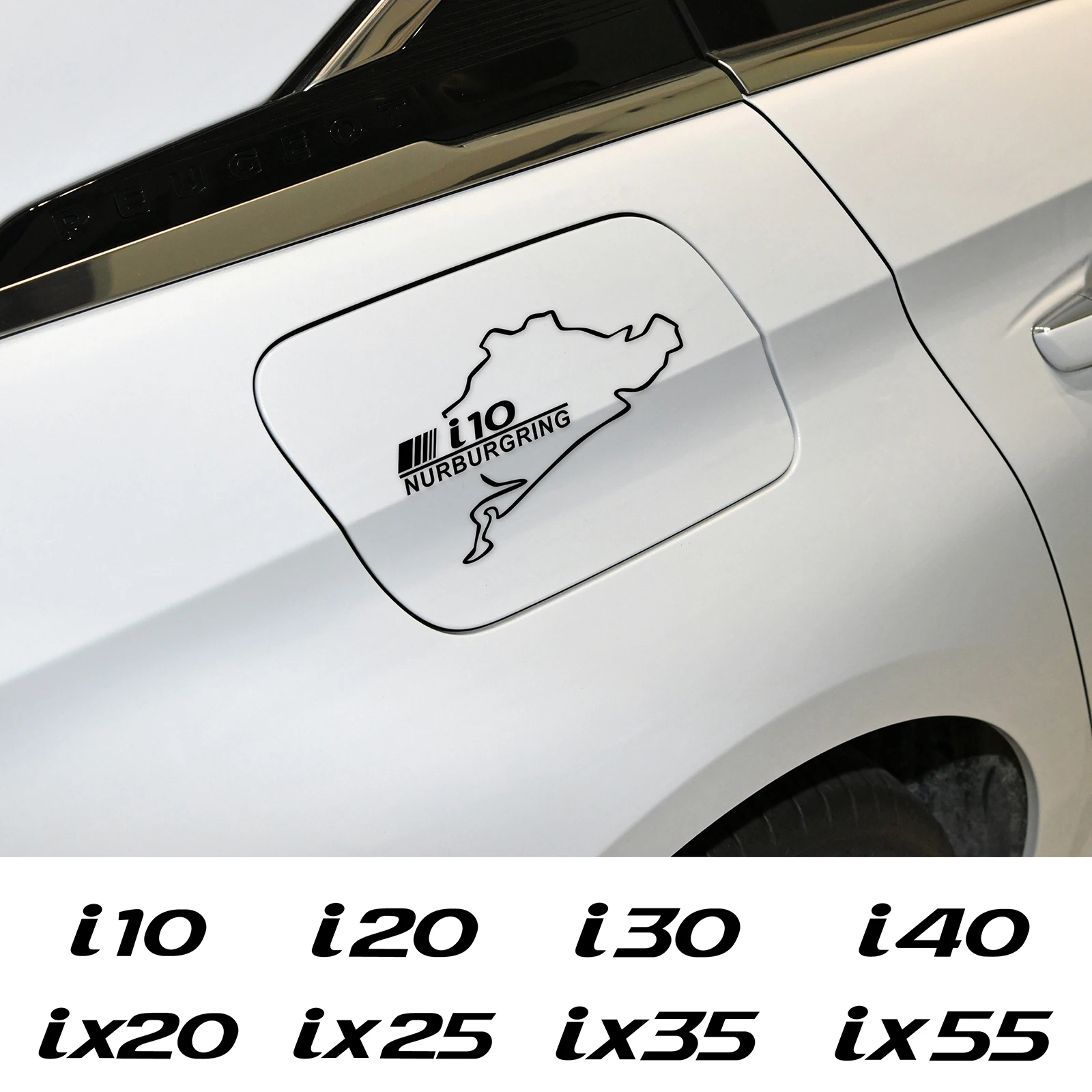 1 Pz Auto Tappo Serbatoio Carburante Adesivo Riflettente Per Accent Tucson I10 I20 I30 I40 Ix20 Ix25 Ix35 Ix55 Kona Gdi N Gatz Nexo Eon Creta