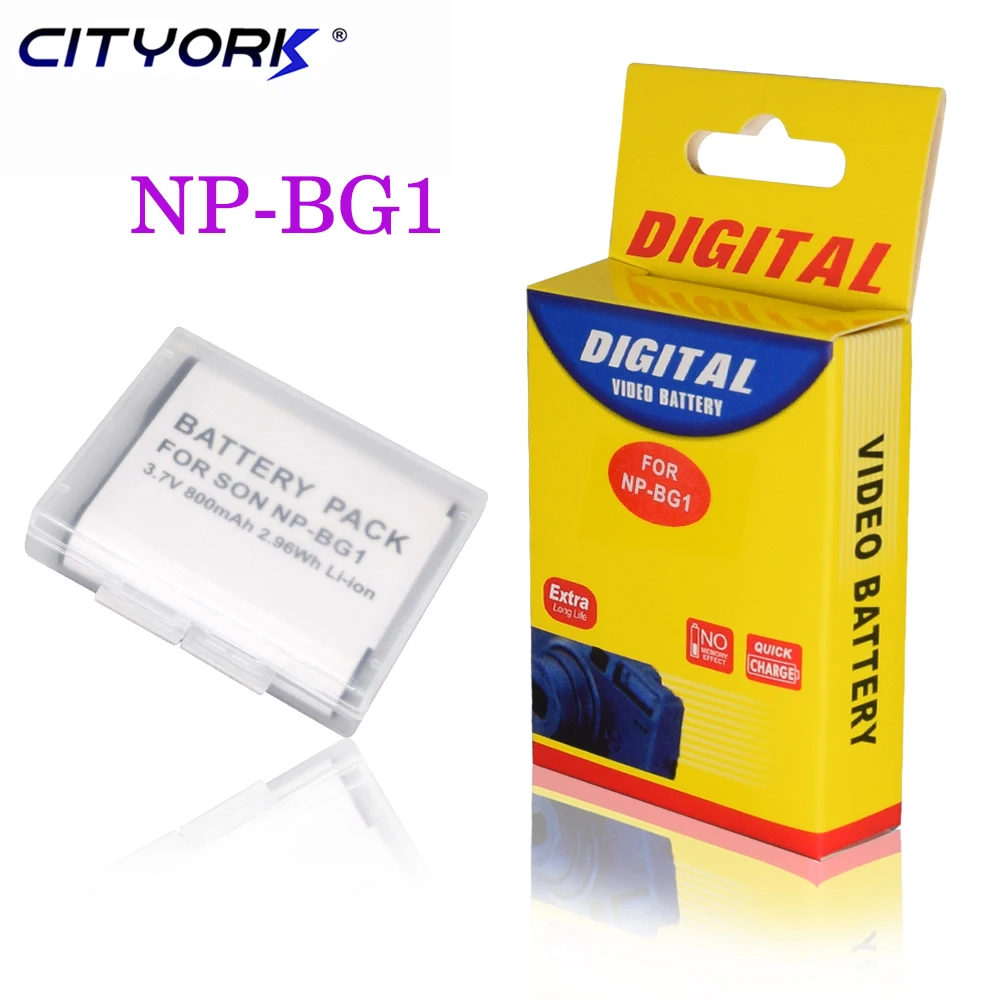 Cityork Batteria Della Macchina Fotografica Digitale Per Sony Np-Bg1 Np Bg1 Np-Fg1 Dsc-H3 Dsc-W70 Bc-Csge Bc-Csgd W30