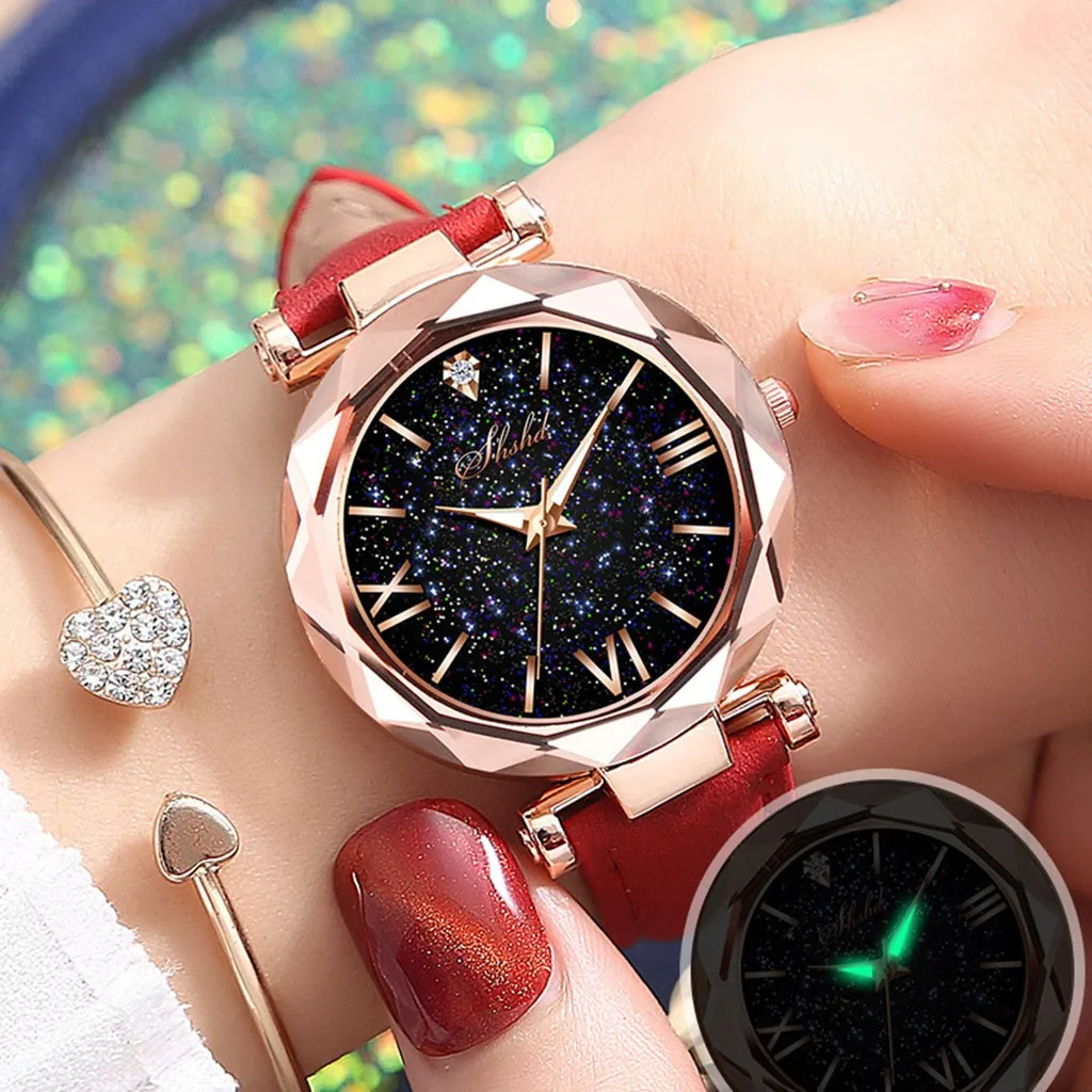 2020 Vendita Calda Orologi Da Donna Fashion Stars Little Point Orologi Da Donna Casual Starry Sky Orologi Migliori Regali Prezzo Economico Dropship