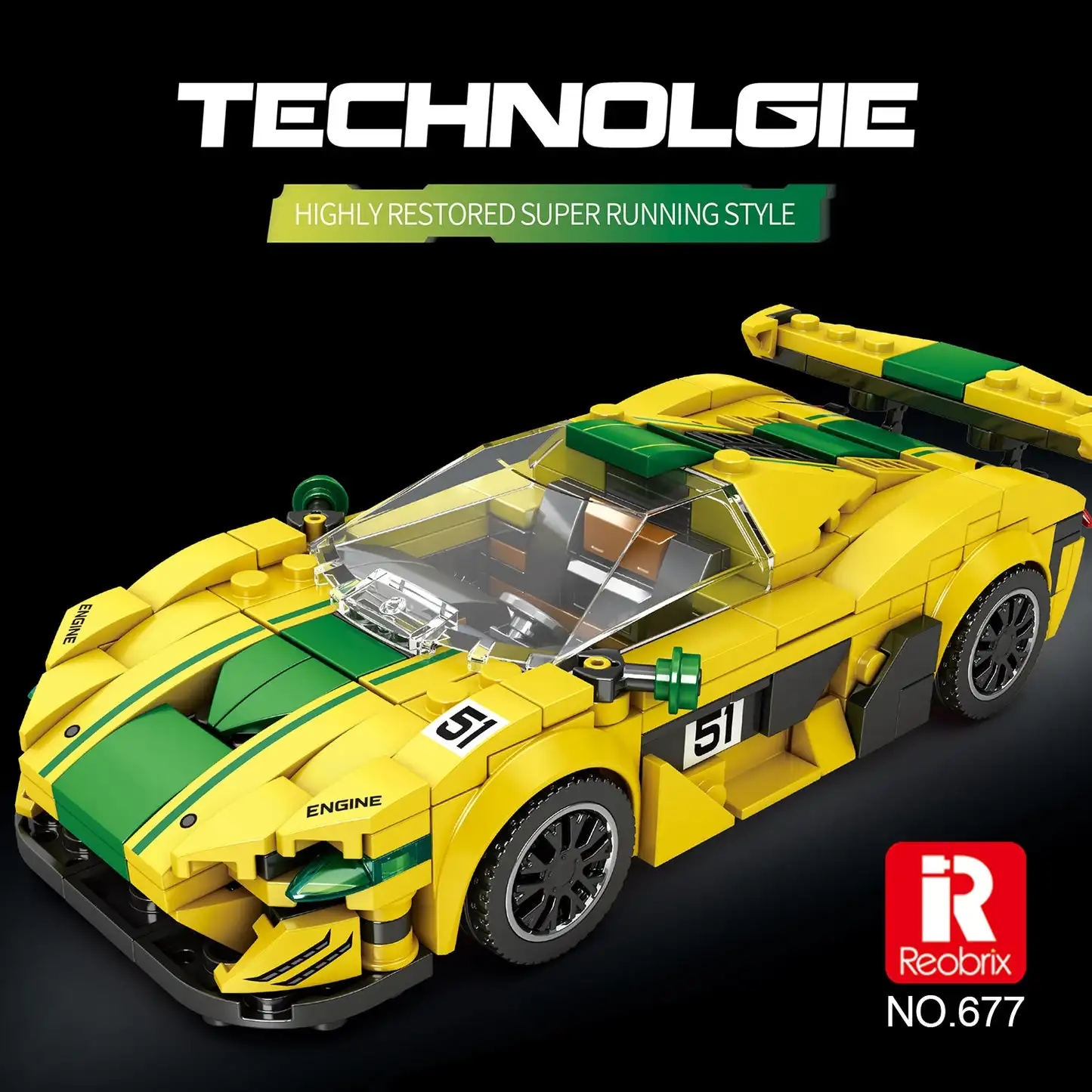 Reobrix Building Block City Car Model Mclaren P1 Gtr Super Car Technical Blocks Brick Car Toys Lego Compatibile Per Regalo Per Bambini