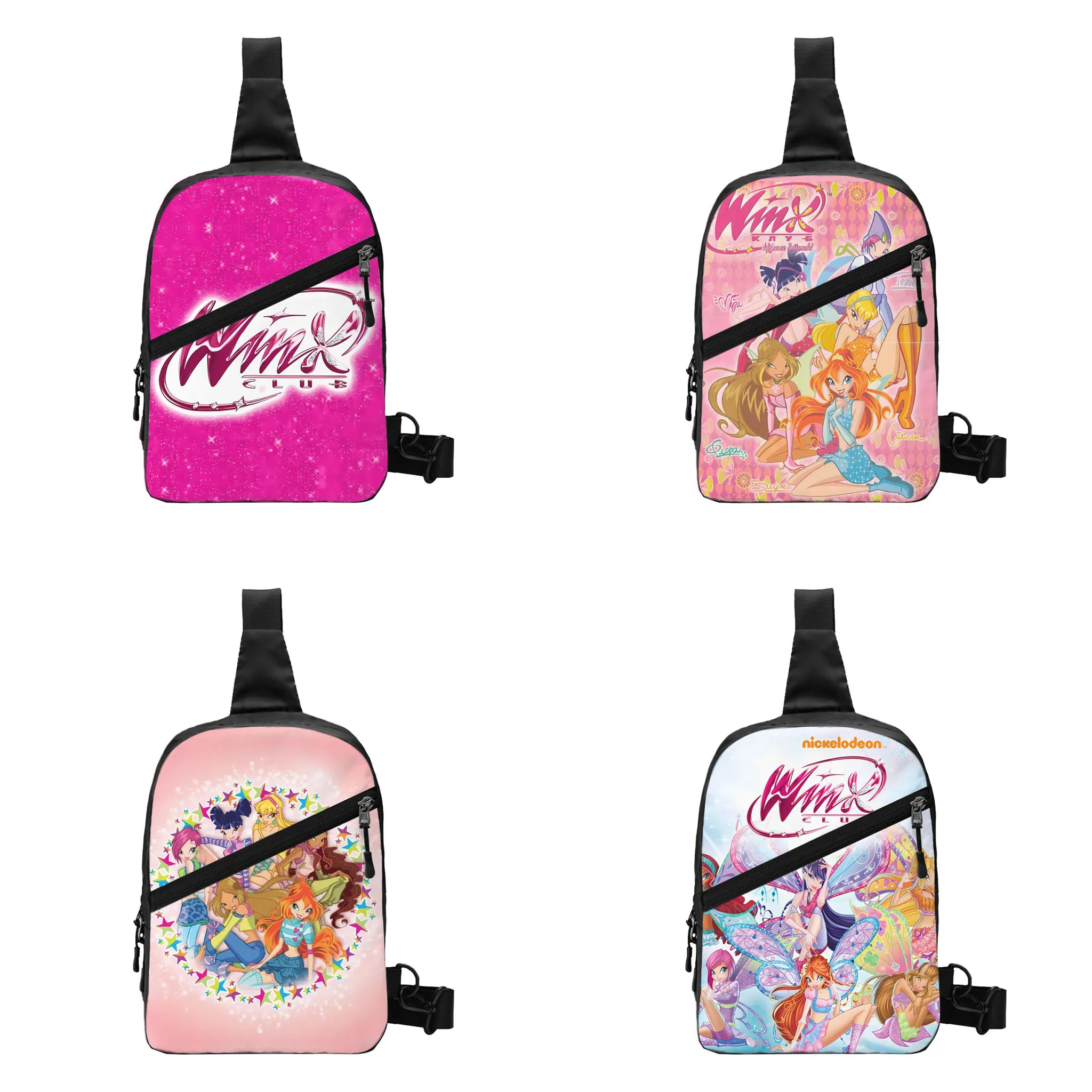 Winx Saga Club Crossbody Sling Zaino Spalla Sling Chest Bag Regolabile Viaggi Escursionismo Daypack All'Aperto Per Donne E Uomini