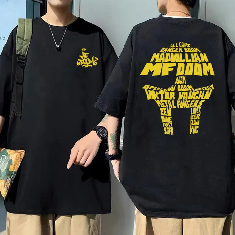 Limited Rapper Mf Doom Madvillain Metal Face Mf Mask T Shirt Maschio Manga Loose Streetwear Uomo Donna T-Shirt Oversize Vintage