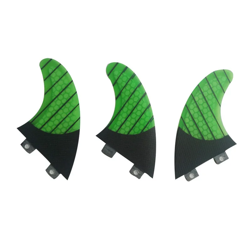 M Tri Fins Green Surfboard Fins Upsurf Fcs 1 Fins G5 Surf Tri Fins Per Sup Accessori In Fibra Di Carbonio Surf Fin Thruster