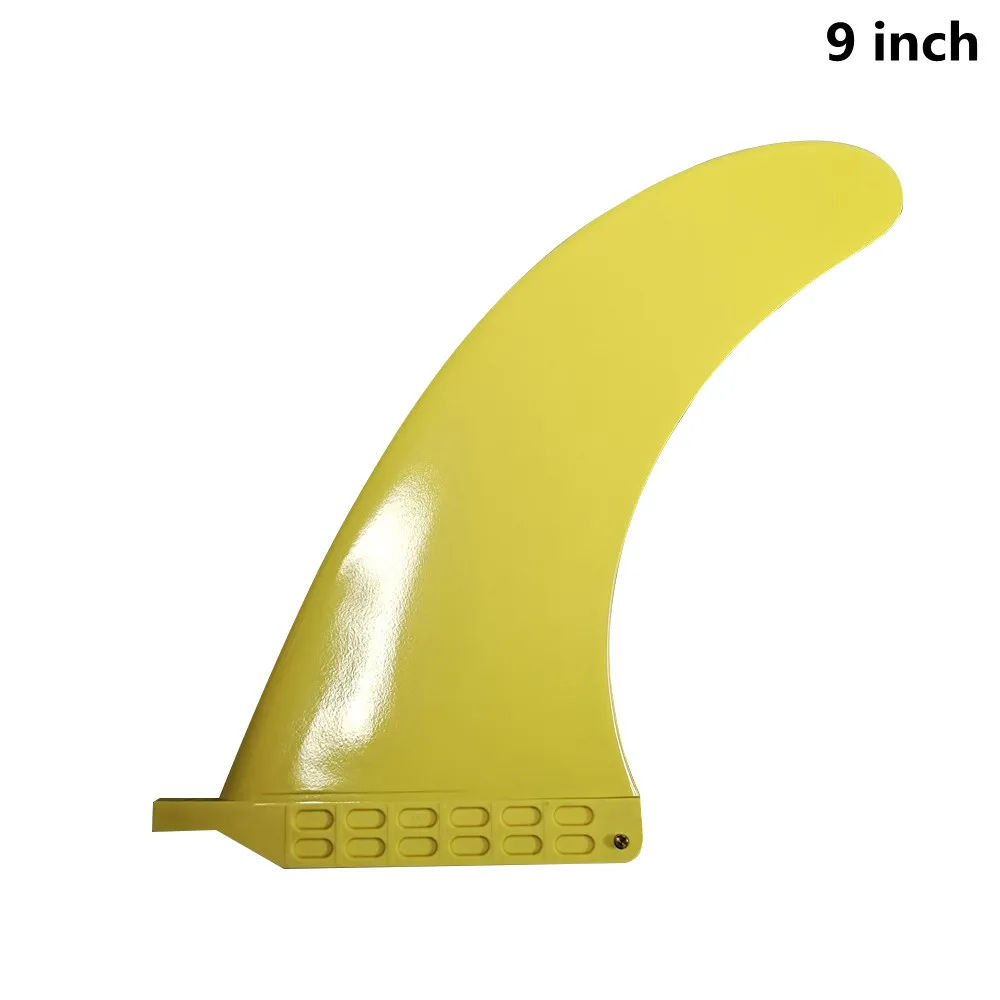 9 Pollici Surf Fin Longboard Center Fin Nylon Sup Fin Paddleboard Kayak Stabilizzatore Giallo Quilha Central Longboard