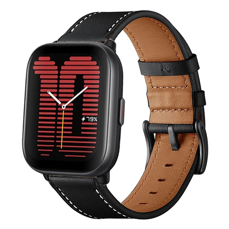 Cinturino In Pelle Per Amazfit Active Watchband Per Amazfit Gts 4 3 2 Mini Band Per Amazfit Bip 3 Pro Bracciale Amazfitgtr Mini Belt