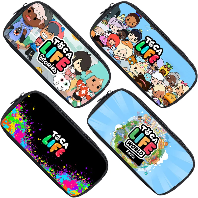 Materiale Scolastico Anime Toca Boca Life World Custodie Cosmetiche Toca Boca Game Makeup Box Astuccio Organizer Pouch Bags For Women