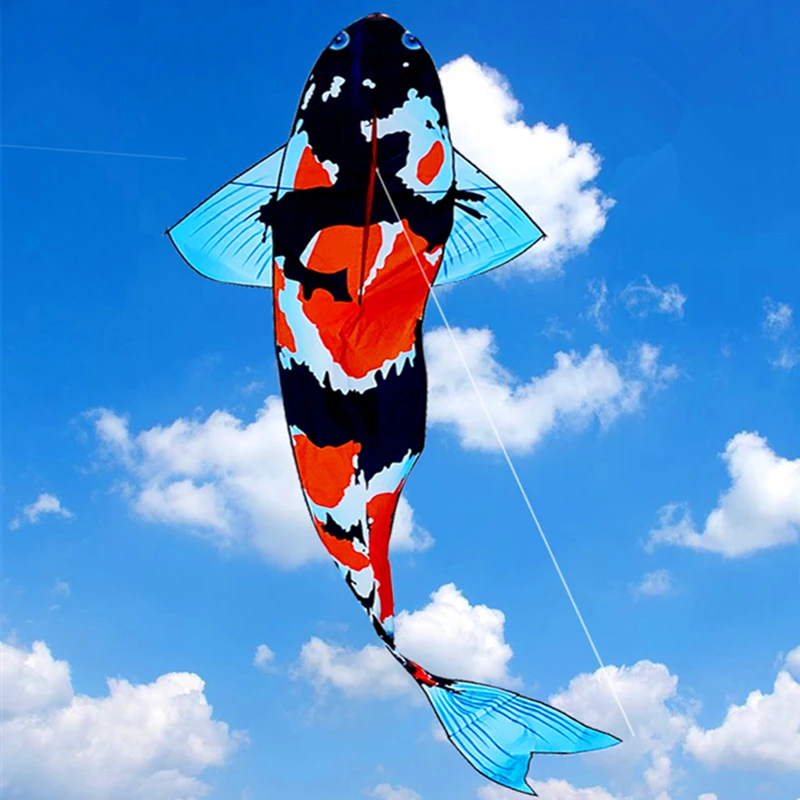 Spedizione Gratuita New Fish Kite Flying For Children Kite String Line Toys For Kids Nylon Kite Paracadute Weifang Kite Factory Ikite