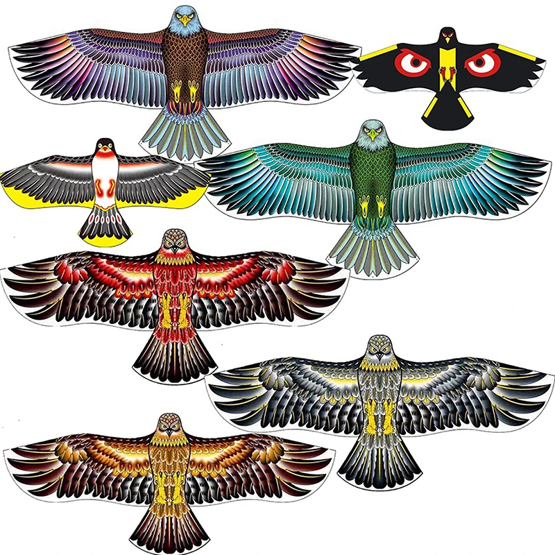 Artificiale Eagle Kite Cartoon Large Eagle Kite Flying Line Bendy Toy Sviluppo Genitore-Figlio Bambini Giocattoli Per Bambini All'Aperto 1 Pz