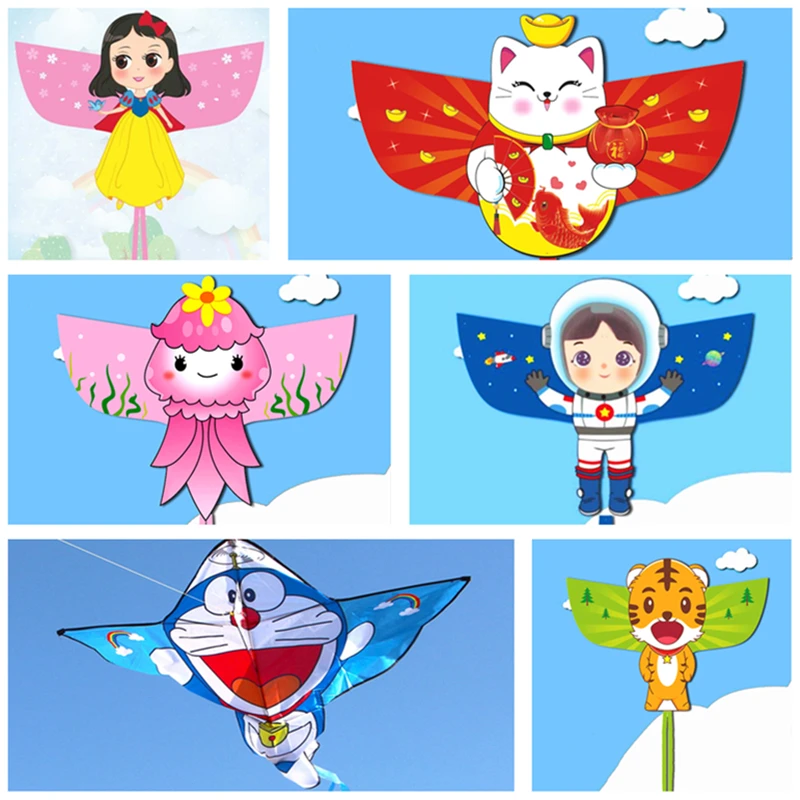 Spedizione Gratuita New Kite Flying Children Kite String Outdoor Toys Kite Buggy Cartoon Kite For Kids Aquilone Ripstop High School