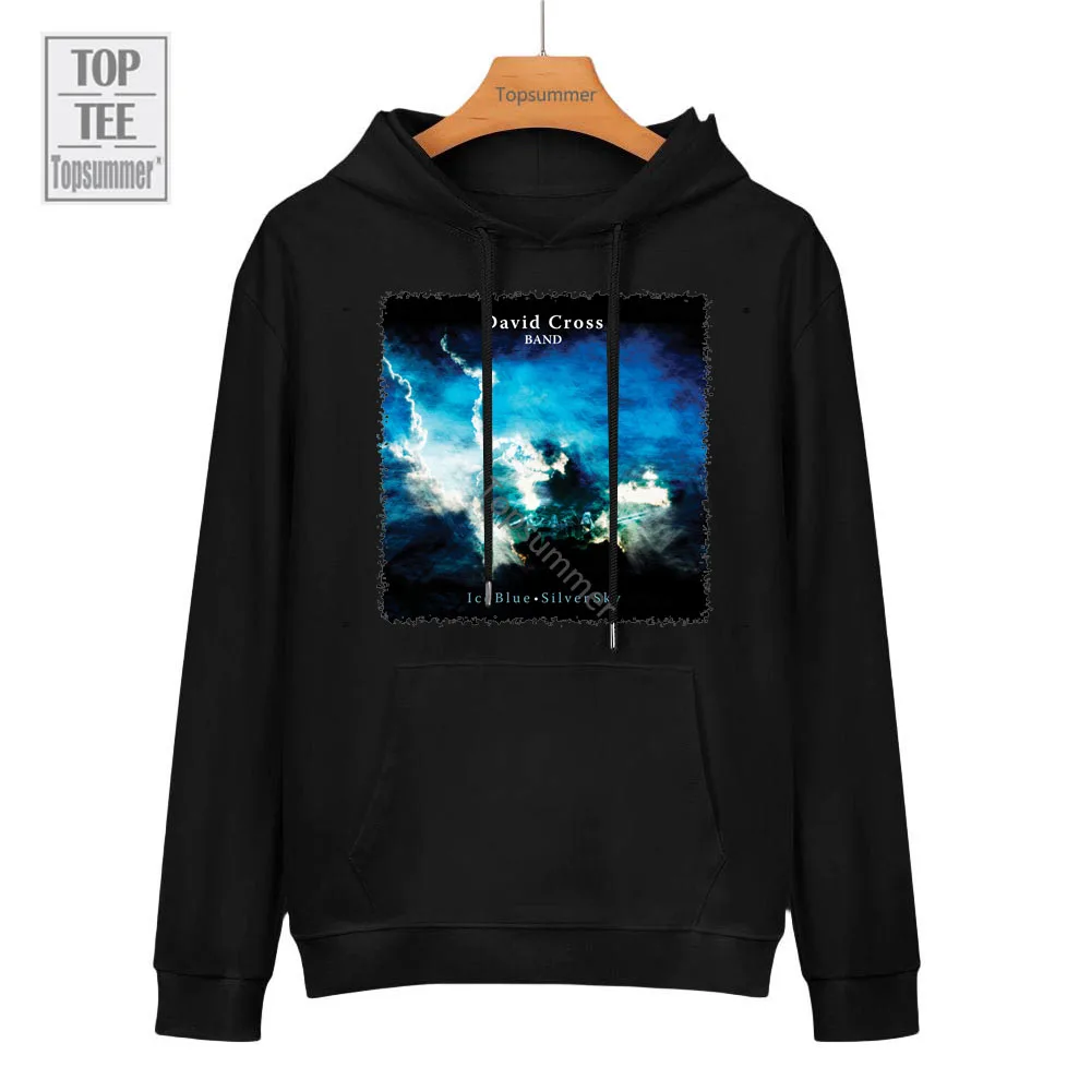 Ice Blue, Silver Sky Album Felpe David Cross Band Tour Felpa Uomo Semplice Streetwear Felpa Con Cappuccio Street Clothing