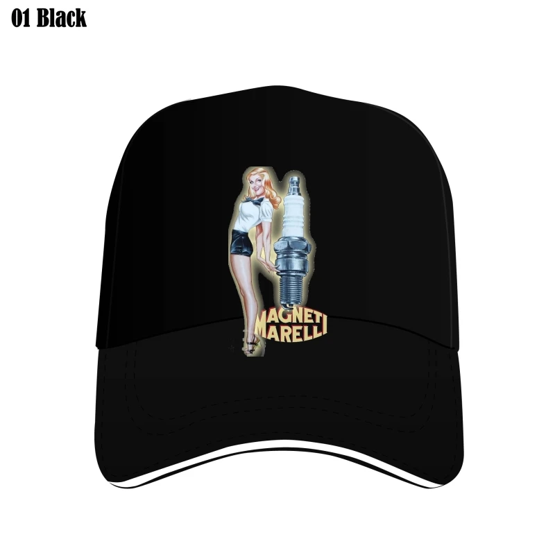 Magneti Marelli Spark Plugs Pinup Mens Mesh Bill Hats Black