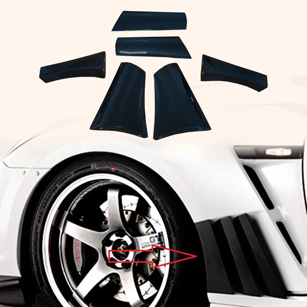 Per Nissan Gtr R35 2013 Ver Vrs Style Carbon Louver 6 Pezzi Alette