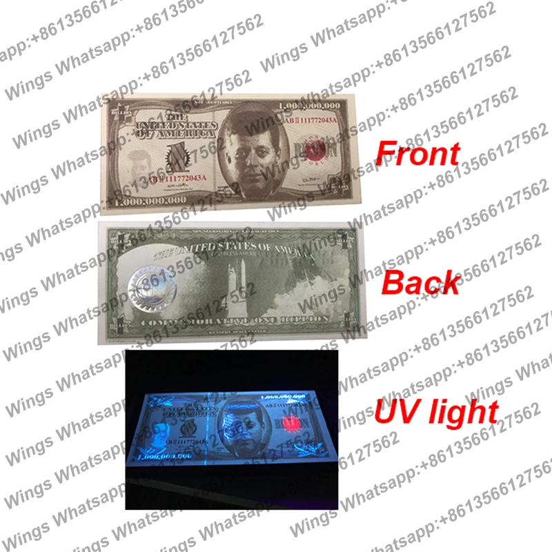 Copia Us Un Milione Di Un Milione Di Dollari Banconote Di Carta Per Soldi Finti Banconote Senza Valuta Miss Liberty Dollar Con Luce Uv