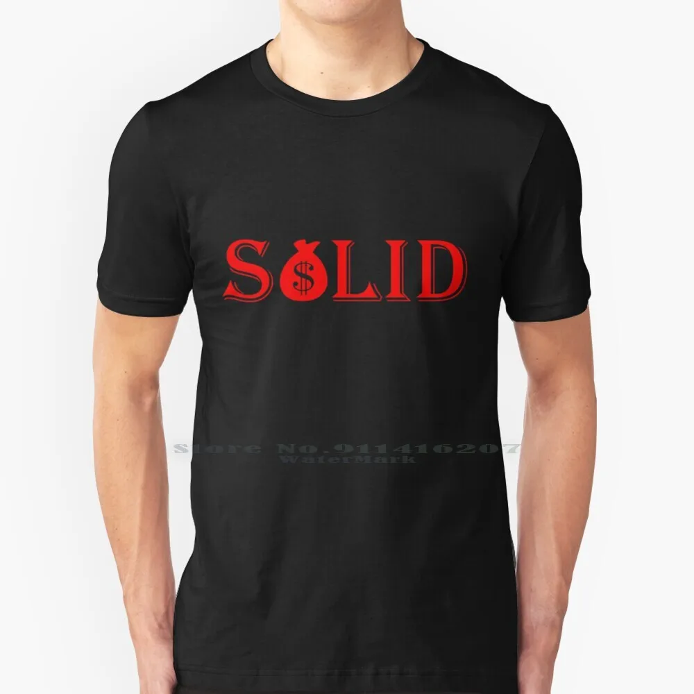 Solid Dal Giorno 1 - Red On Black T Shirt 100% Puro Cotone Solido Solido Dal Giorno 1 Solido Dal Giorno Un Milione Di Dollari Baby Milio