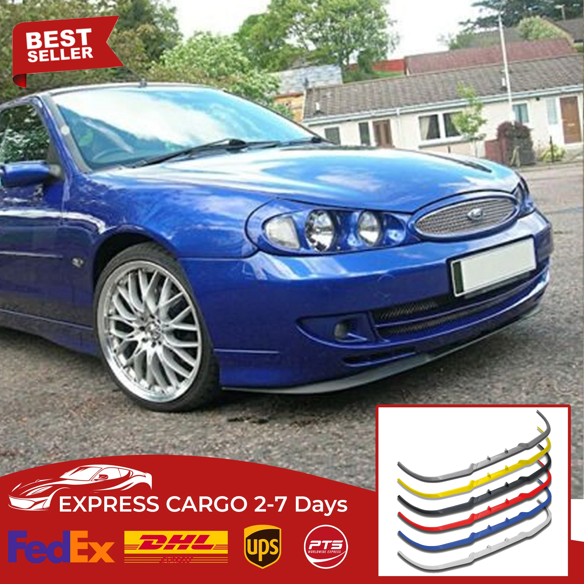 Per Ford-Contour Svt Cupra R Spoiler Anteriore Paraurti Lip Euro Spoiler Lip Universal 3 Pcs Body Kit