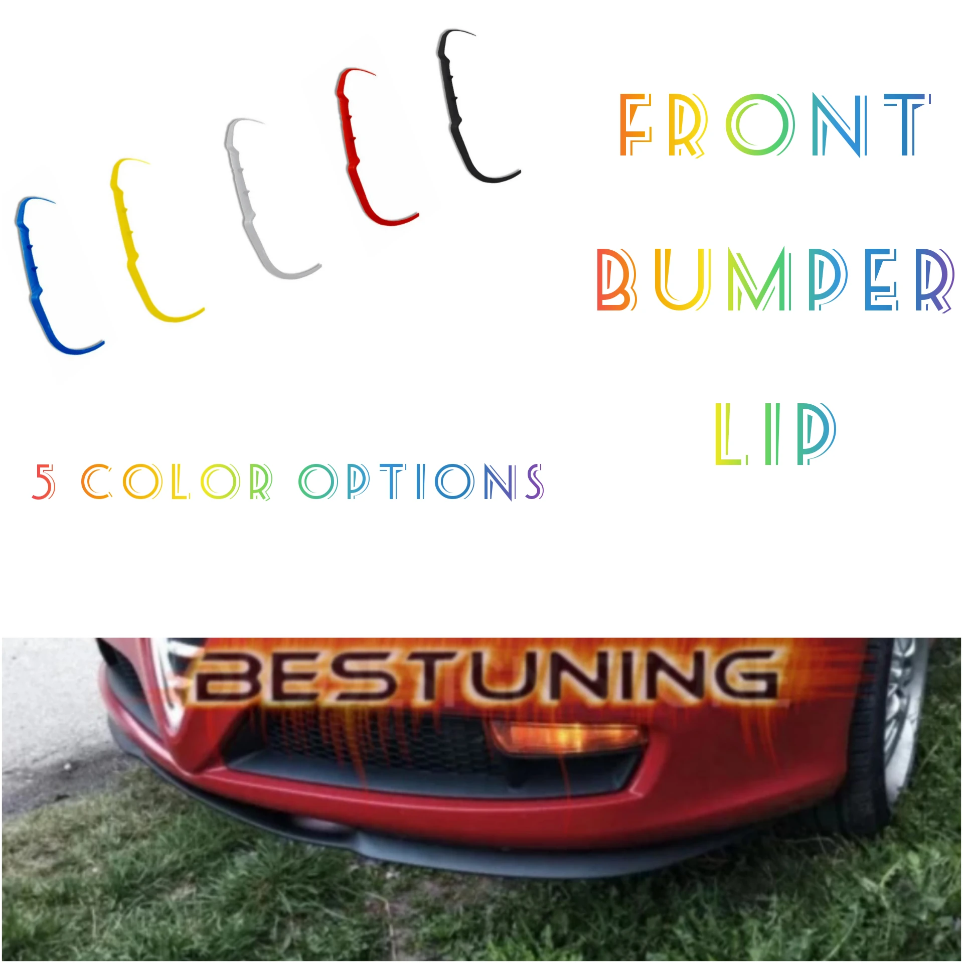 Per Alfa Romeo 166 Cupra R Spoiler Anteriore Paraurti Anteriore Lip Spoiler Lip Universal 3Pcs Body Kit Look Accessorio Tuning