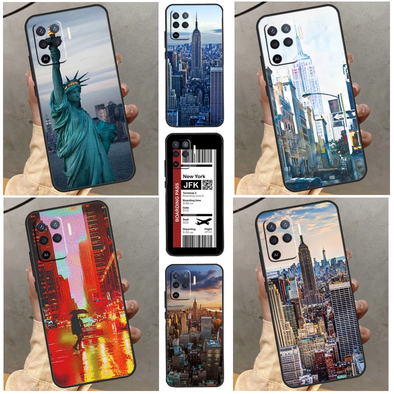 Custodia New York City Per Realme 8 9 10 Pro Plus Gt 2 Pro Gt Neo 3T 2 C11 C25 C30 C31 C35 C25Y C21Y Cover