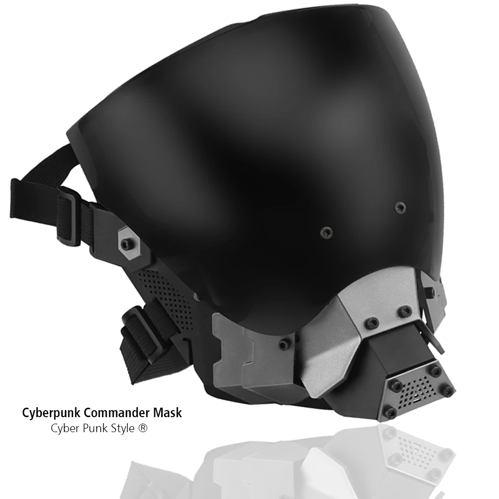 Cyberpunk Commander Mask Tactical Paintball Airsoft Outdoor Ski Occhiali Antiappannamento Halloween Music Festival Maschera Cosplay Sci-Fi