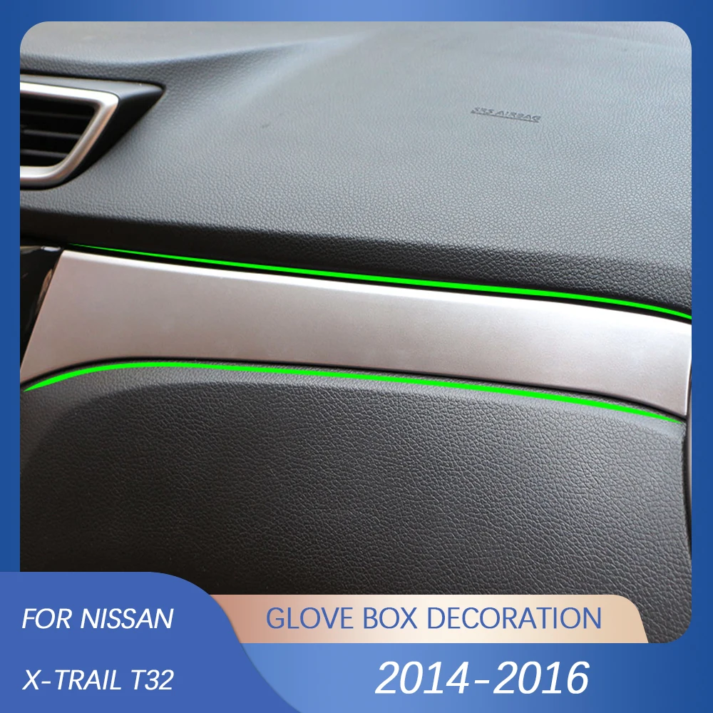 Abs Chrome Car Glove Box Decorazione Trim Cover Sticker Adatto Per Nissan X-Trail Xtrail X Trail T32 2014 - 2018 Accessori Lhd