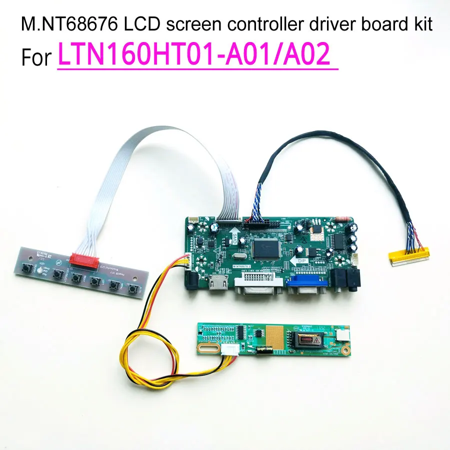 Per Ltn160Ht01-A01/A02 M.Nt68676 Display Controller Drive Card 1920*1080 16 "Lvds 30Pin Ccfl Lcd Monitor Panel Vga + Dvi Kit