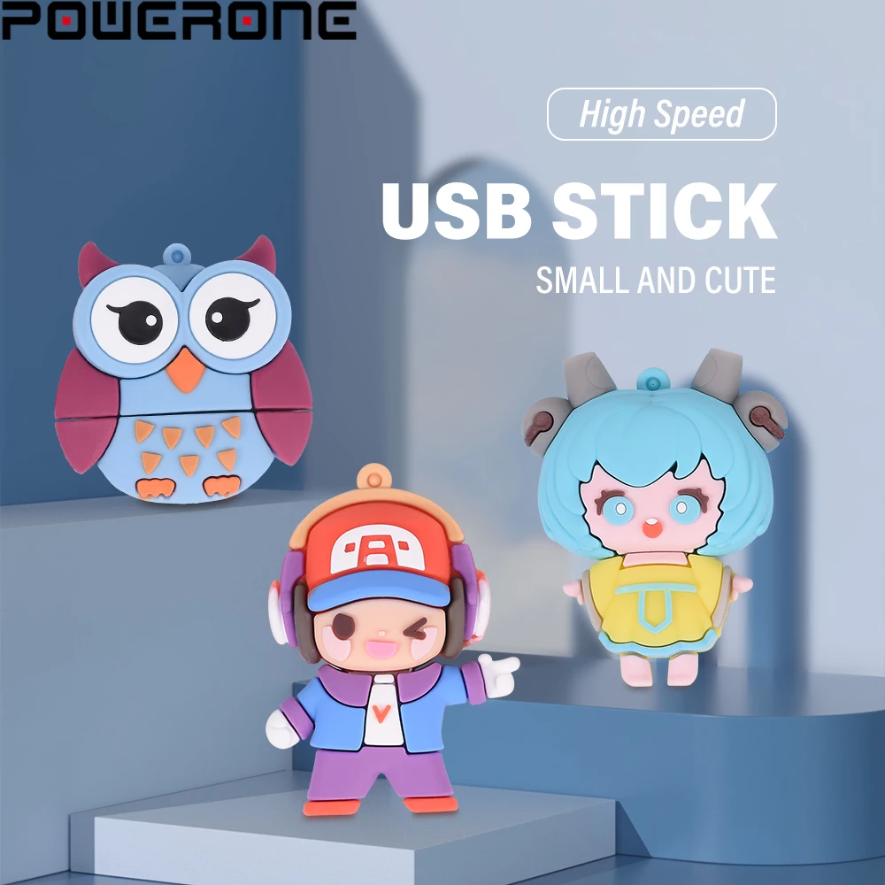 Cartoon Doll Usb Flash Drive 128Gb Pen Drive Ad Alta Velocità 64Gb Pink Music Brain Memory Stick 32Gb 16Gb Capacità Reale U Disk Gift