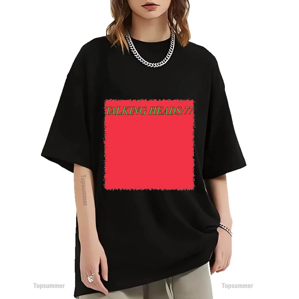 Teste Parlanti: 77 Album T-Shirt Talking Heads Tour T Shirt Teens Pop Harajuku Graphic Print T-Shirt Boy Girl Top Manica Corta