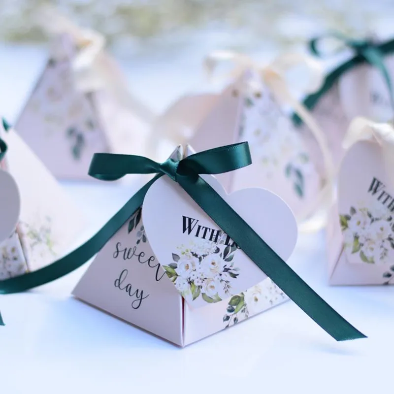 "Dolce Di Giorno" Foresta Di Stile Di Cerimonia Nuziale Di Trasporto Favori Scatole E Confezioni Per Dolci Per Gli Ospiti Decorazioni Da Tavola Bombon