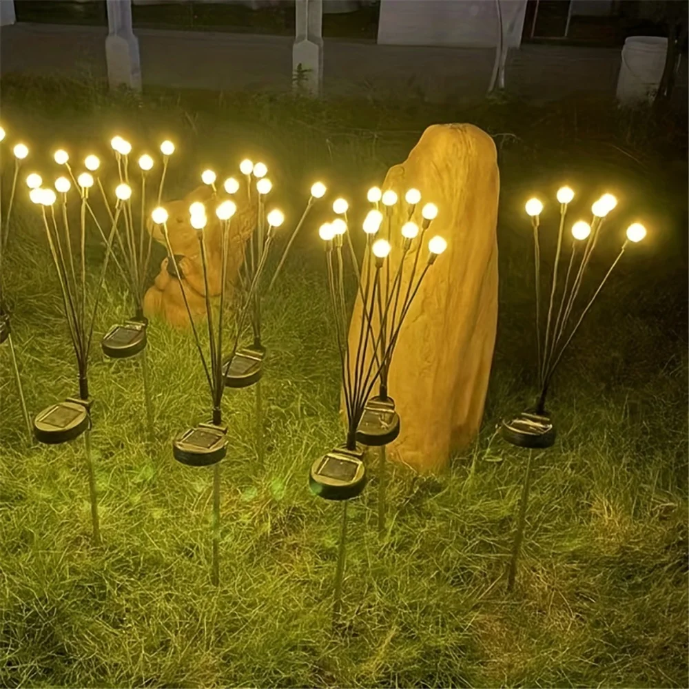 6/8/10 Luci Led Solar Powered Firefly Light Outdoor Waterproof Solar Garden Light Decorativo Ondeggiante Wind Dancing Solar Lamp