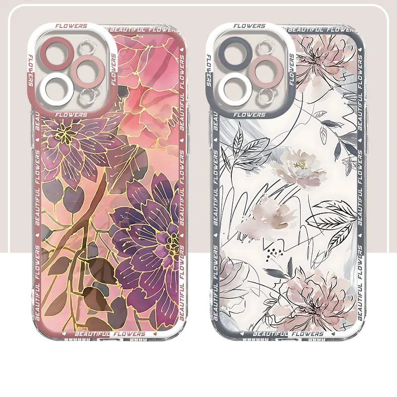 Custodia Per Xiaomi Redmi Note 10 9 10T 8 Pro 10 Pro 11S 9T 11T 12 11 Pro Note Luxury Trasparente Soft Gold Rose Love Heart Cover
