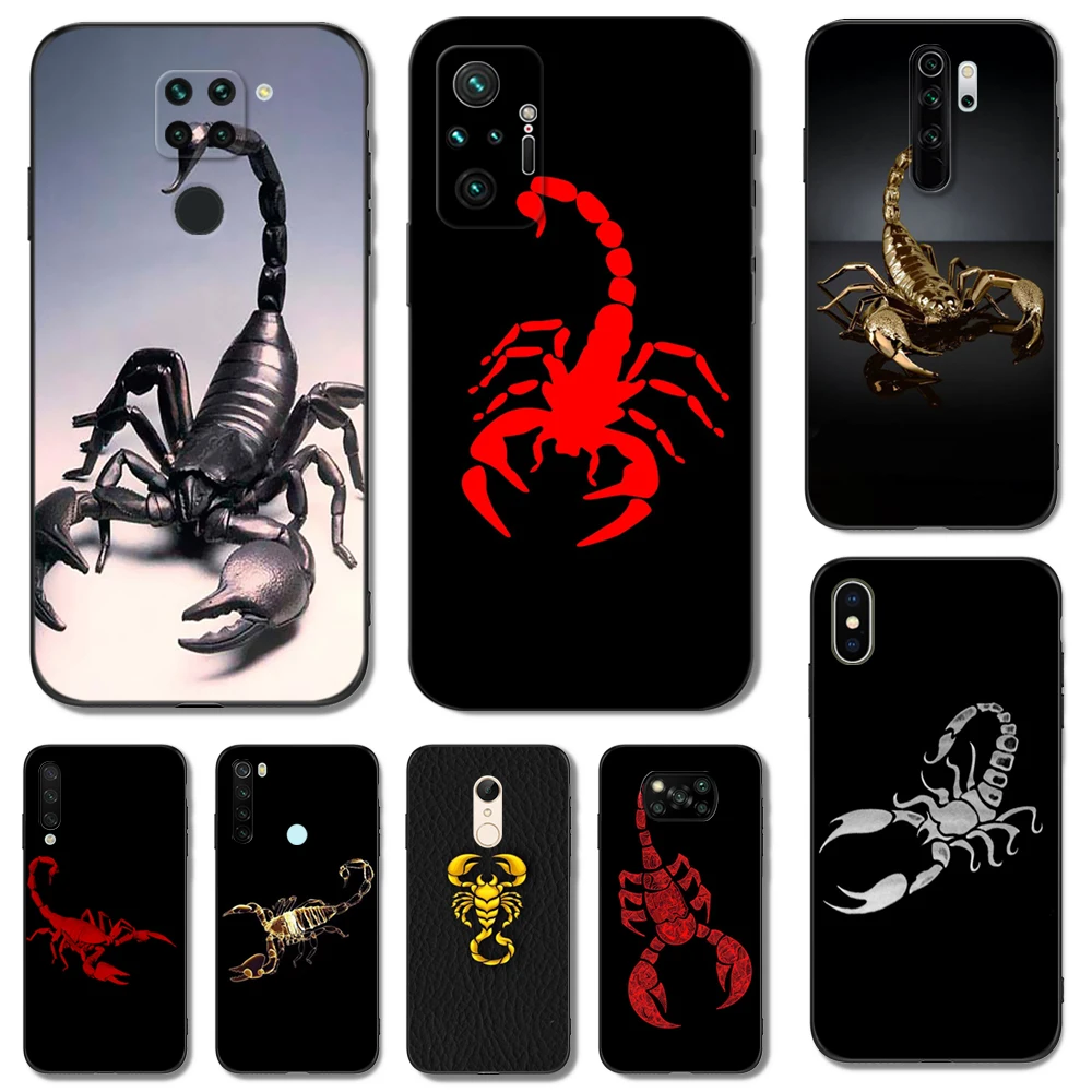 Custodia In Tpu Nero Per Xiaomi Redmi 9T Note 9T Note 10 8 8T 7 5G 4G Pro 10S Gold Scorpion Hybrid