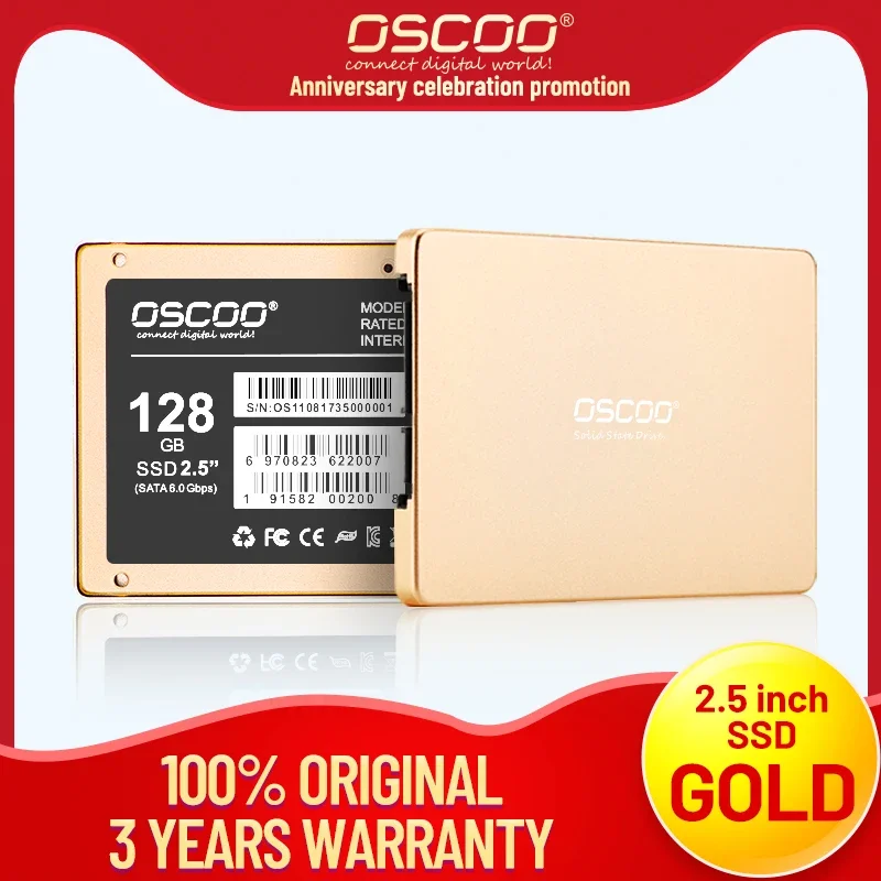 Oscoo 2.5 Pollici Sata3 Mlc Ssd 2D Mlc Disco Rigido Interno 128Gb 256Gb 512Gb Hdd Hard Disk Per Laptop Desktop