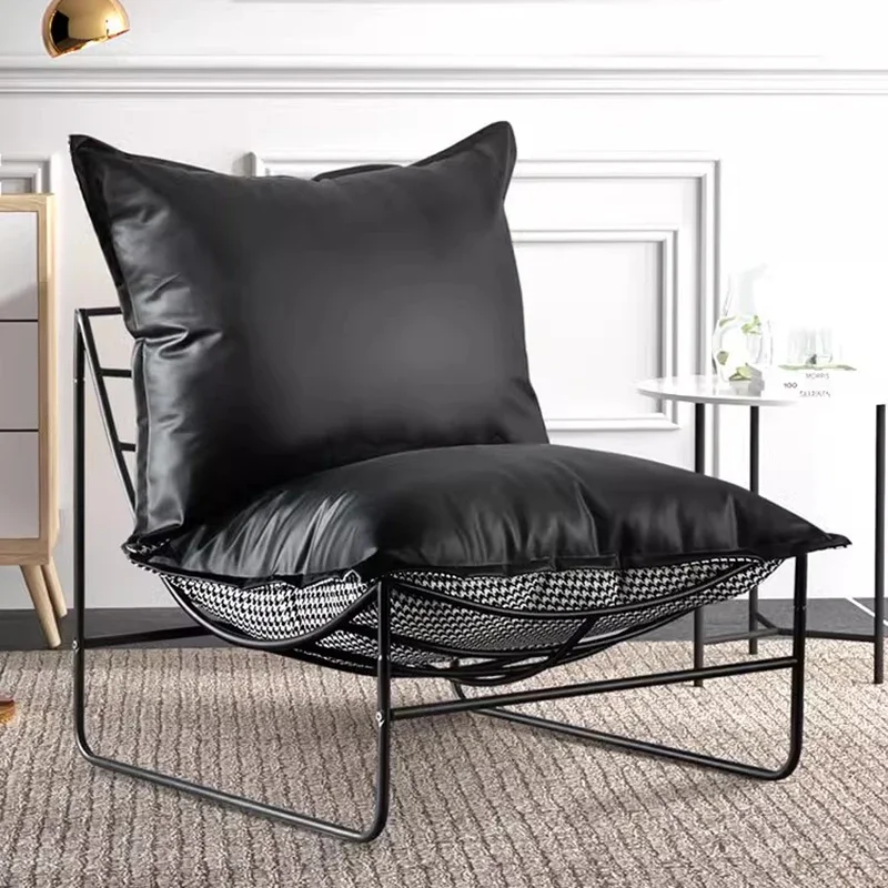 Black Relax Chair Nordic Living Room Lounge Sleeping Creative Bedroom Chair Floor Minimalista Poltrona Luxo Designer Furnitures