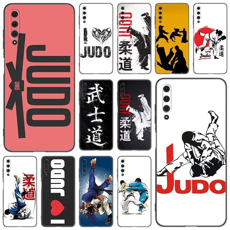 Judo I Love Judo Custodia Per Telefono Per Huawei Y6 Y7 Y9 Prime Y5 2018 2019 2020 Y5P Y6P Y7P Y8P Y6S Y8S Y9S Y7A Y9A Soft Tpu Cover Nera