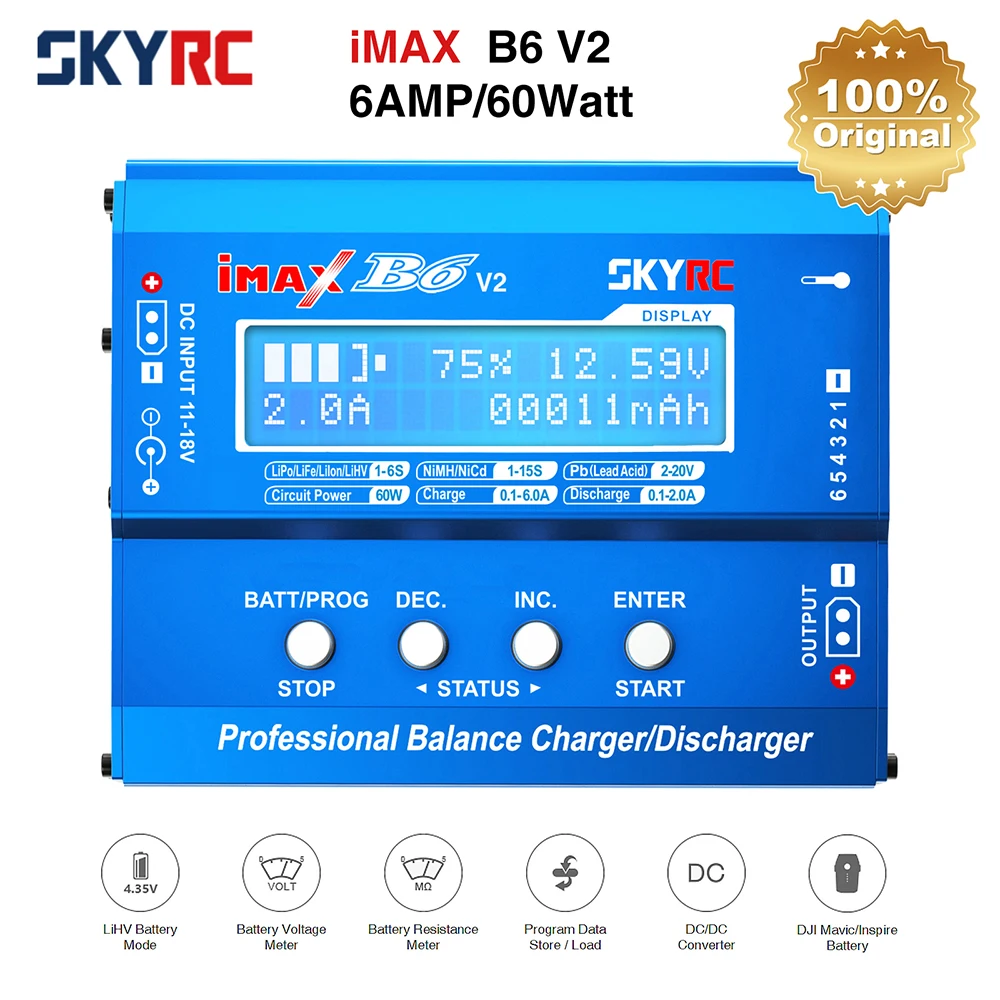 Skyrc Lipo Charger Imax B6 V2 B6 Mini Balance Caricabatteria Scaricatore Per Rc Modello Nimh Nicd Lihv Nicd Pb Li-Ion